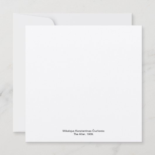 Het altaar | Mikalojus Ciurlionis | (Achterkant)