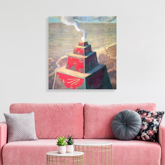 Het altaar | Mikalojus Ciurlionis | Canvas Afdruk (Insitu (Woonkamer))