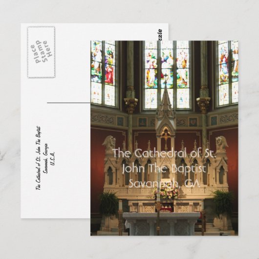Het altaar van de kathedraal van Sint John De Bapt Briefkaart (Voorkant / Achterkant)