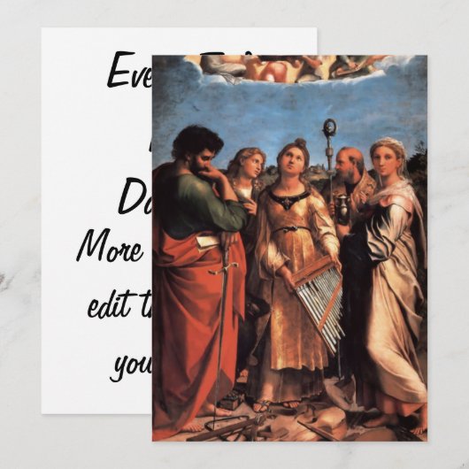 Het altaarstuk van de heilige Cecilia Kaart (Voorkant / Achterkant)