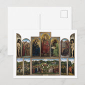 Het altaarstuk van Gent, gebroeders Van Eyck, 1425 Briefkaart (Voorkant / Achterkant)