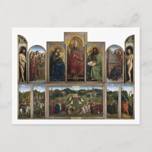 Het altaarstuk van Gent, gebroeders Van Eyck, 1425 Briefkaart