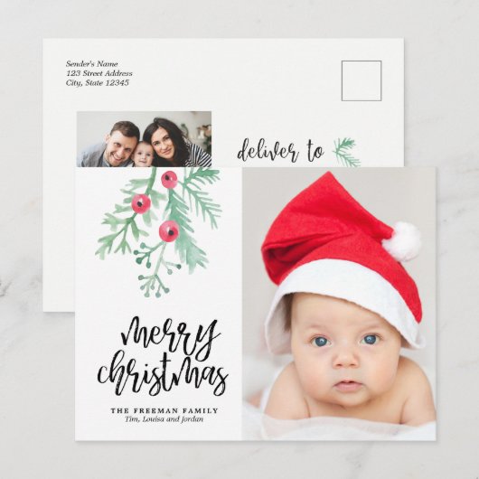 Het altijdgroene Briefkaart van de Foto van de (Voorkant / Achterkant)