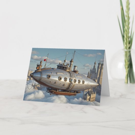 Het aluminium luchtschip Vaderdag Feestdagen Kaart (Voorkant)