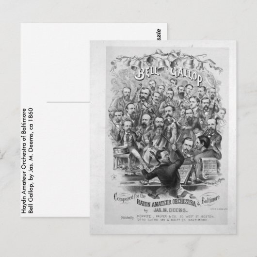 Het AmateurOrkest van Haydn van Baltimore Briefkaart (Voorkant / Achterkant)