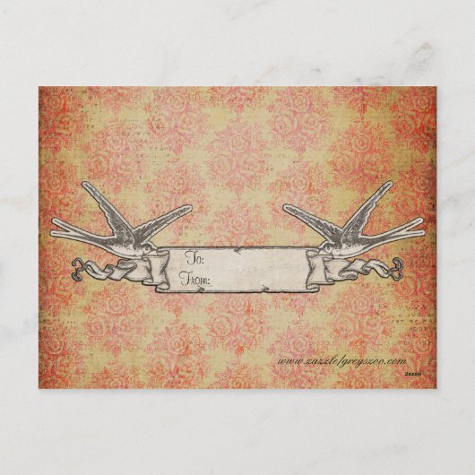 Het amber Briefkaart van de Valentijnsdag van de (Achterkant)