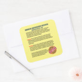 Het American Certification Institute Vierkante Sticker (Envelop)