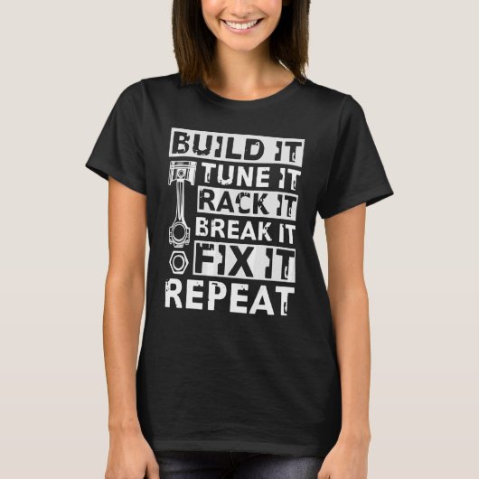 Het Amerikaanse automatische mechanisme bouwt het T-shirt (Voorkant)