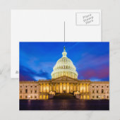 Het Amerikaanse Capitol op blauw uur Briefkaart (Voorkant / Achterkant)