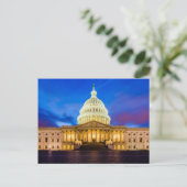 Het Amerikaanse Capitol op blauw uur Briefkaart (Staand voorkant)