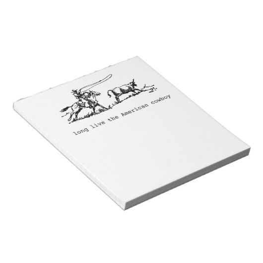 Het Amerikaanse Cowboy Notitieblok (Schuin)