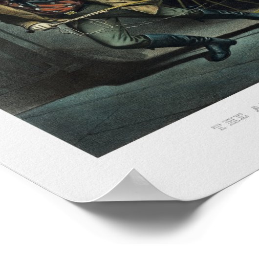 Het Amerikaanse Fireman - Altijd klaar - 1858 Poster (Hoek)