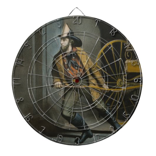 Het Amerikaanse Fireman: Altijd klaar Dartbord (Voorkant)
