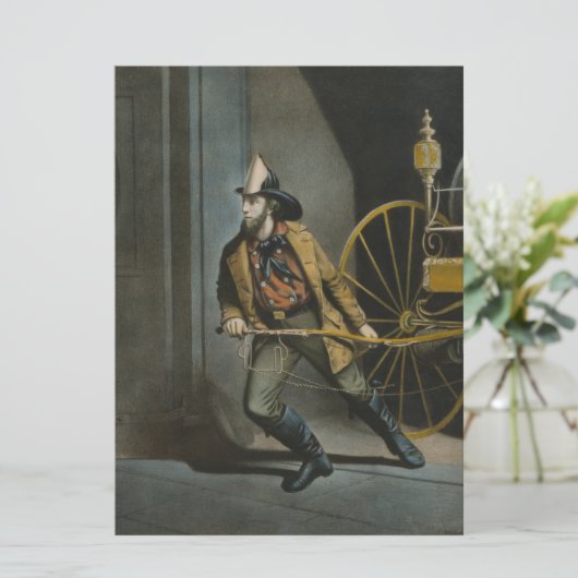 Het Amerikaanse Fireman: Altijd klaar Kaart (Staand voorkant)