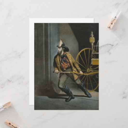 Het Amerikaanse Fireman: Altijd klaar Kaart (Voorkant / Achterkant in situ)