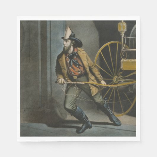Het Amerikaanse Fireman: Altijd klaar Servet (Voorkant)