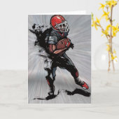 Het Amerikaanse football van de voetbalsterholding Kaart (Gele Bloem)