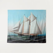 Het Amerikaanse klankschip Flying Cloud Wandkleed (Voorkant (horizontaal))