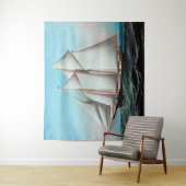 Het Amerikaanse klankschip Flying Cloud Wandkleed (In situ)