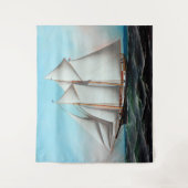 Het Amerikaanse klankschip Flying Cloud Wandkleed (Voorkant)