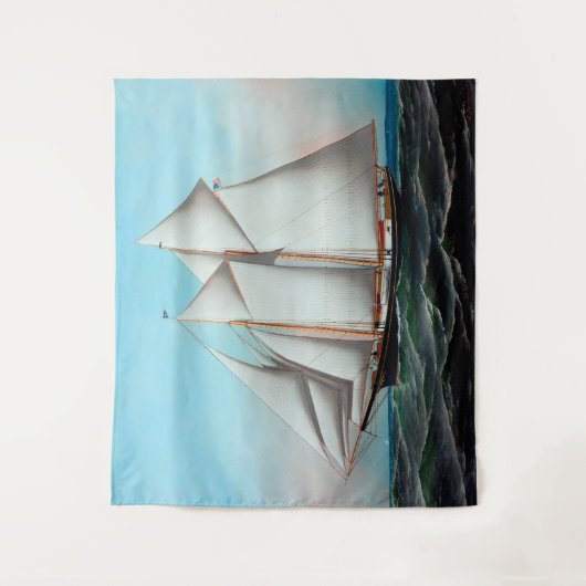 Het Amerikaanse klankschip Flying Cloud Wandkleed (Voorkant)