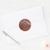 Het Amerikaanse kwartpaard Ronde Sticker (Envelop)