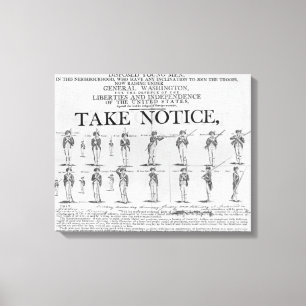 Het Amerikaanse leger rekruteert verschillende sta Canvas Afdruk