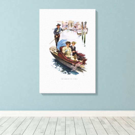 Het Amerikaanse meisje in Italië door Harrison Fis Canvas Afdruk (Insitu (Houten vloer))