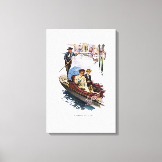 Het Amerikaanse meisje in Italië door Harrison Fis Canvas Afdruk (Voorkant)