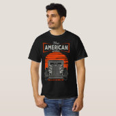 Het Amerikaanse motorwerk T-shirt (Voorkant volledig)
