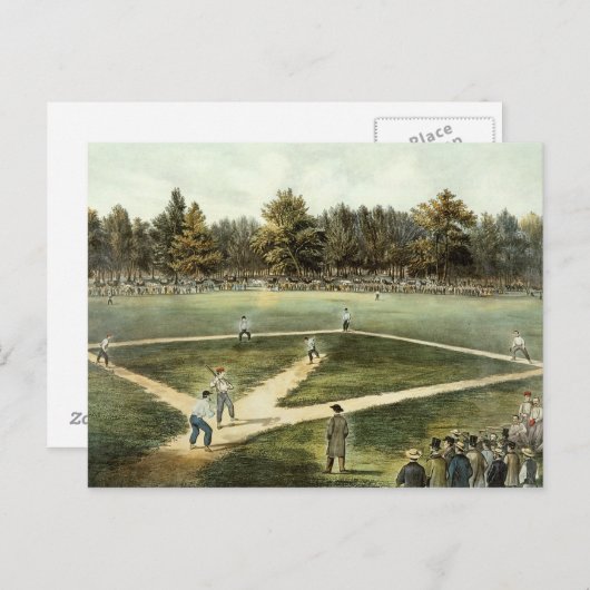 Het Amerikaanse nationale spel van honkbal Briefkaart (Voorkant / Achterkant)