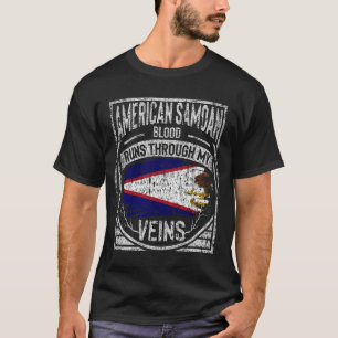 Het Amerikaanse Samoaanse bloed loopt door mijn vi T-shirt