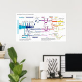 Het Amerikaanse System Flowchart Poster (Thuiskantoor)