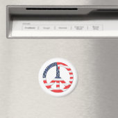 Het Amerikaanse Teken van de Vrede van de Vlag Magneet (Insitu (Vaatwasser))