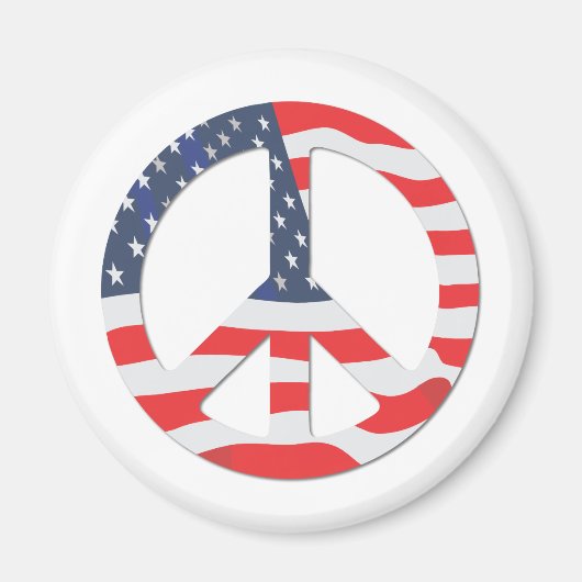 Het Amerikaanse Teken van de Vrede van de Vlag Magneet (Voorkant)