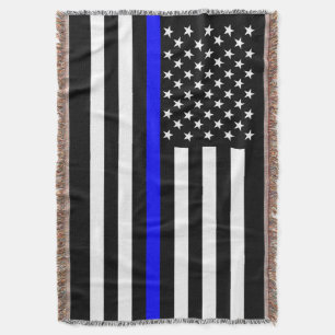 Het Amerikaanse Thin Blue Line Symbool Deken