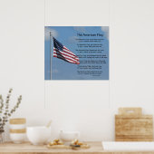 Het Amerikaanse vlaggedicht Poster (Keuken)