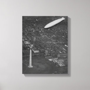 Het Amerikaanse vliegveld 'USS Los Angeles' ZR3 vl Canvas Afdruk