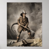 Het Amerikaanse vuurman - Voor de vijand - 1858 Poster (Voorkant)