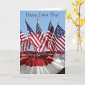 Het Amerikaanse Wenskaart van de Dag van de Arbeid Kaart (Gele Bloem)
