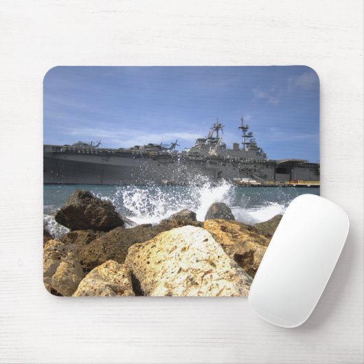 Het amfibieschip USS Kearsarge Muismat (Met muis)