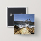 Het amfibieschip USS Kearsarge Vierkante Button 5,1 Cm (Voorkant /achterkant)