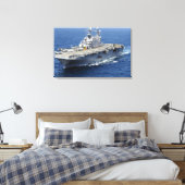 Het amfibieschip USS Peleliu Canvas Afdruk (Insitu (Slaapkamer))