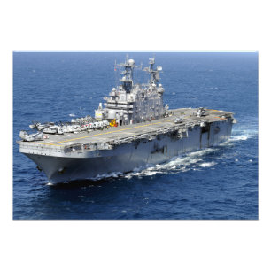 Het amfibieschip USS Peleliu Foto Afdruk