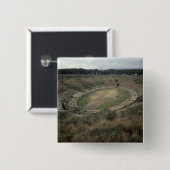Het amfitheater vierkante button 5,1 cm (Voorkant /achterkant)
