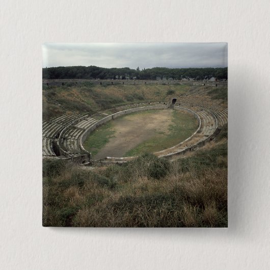 Het amfitheater vierkante button 5,1 cm (Voorkant)