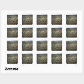 Het amfitheater vierkante sticker (Vel)