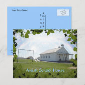 Het Amish schoolhuis. Voeg tekst toe. Briefkaart (Voorkant / Achterkant)