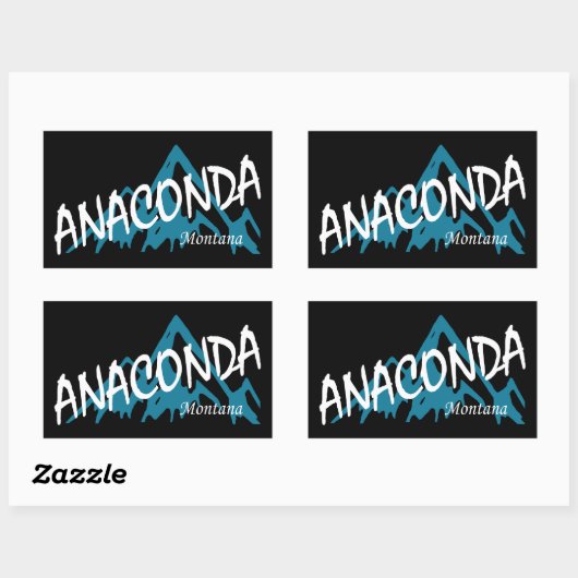 Het Anaconda Montana gebergte Rechthoekige Sticker (Vel)