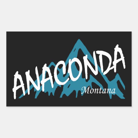 Het Anaconda Montana gebergte Rechthoekige Sticker (Voorkant)